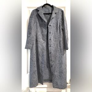 Vintage Paisley Button-Up Jacket dress